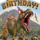 Playhouse Happy Birthday dino-riffic kid foil greeting card