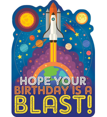 Playhouse Hope Your Birthday is a Blast! foil greeting card