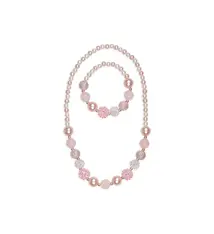 Great Pretenders Pearly Pink Necklace & Bracelet Set (3+)