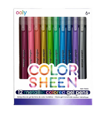 OOLY Color Sheen Metallic Colored Gel Pens - set of 12 (6+)