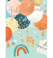 Louise Tiler Designs Felicitation (balloons with giraffe)