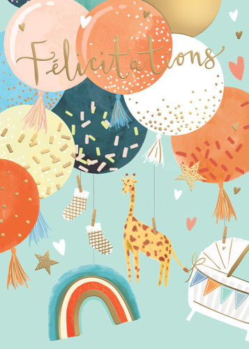 Louise Tiler Designs Felicitation (balloons with giraffe)