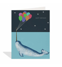 Half Penny Postage Happy Birthday (narwhal)