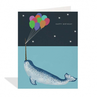 Half Penny Postage Happy Birthday (narwhal)