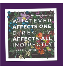 Transpainter Whatever Affects One - Martin Luther King quote  sticker