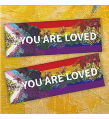 Transpainter You Are Loved Rainbow Bumper Sticker