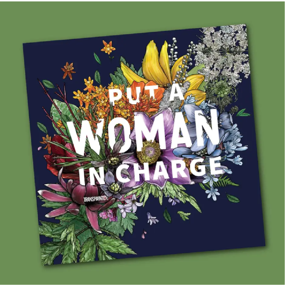 Transpainter Put a Woman in Charge sticker