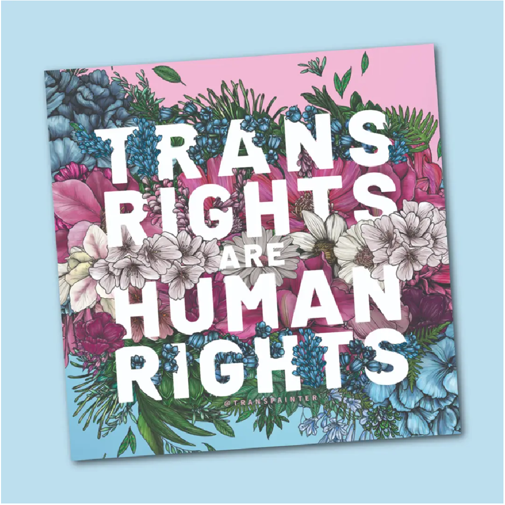 Transpainter Trans Rights Are Human Rights sticker