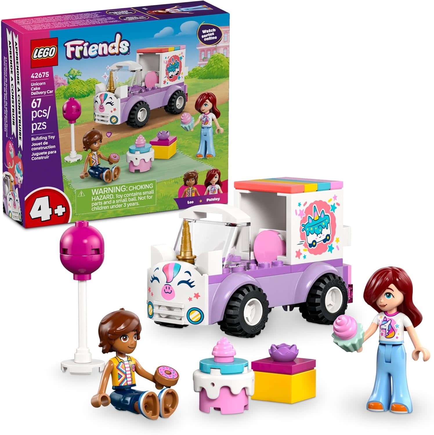 Lego Lego Friends Unicorn Cake Delivery Car 42675 (67pcs) 4+