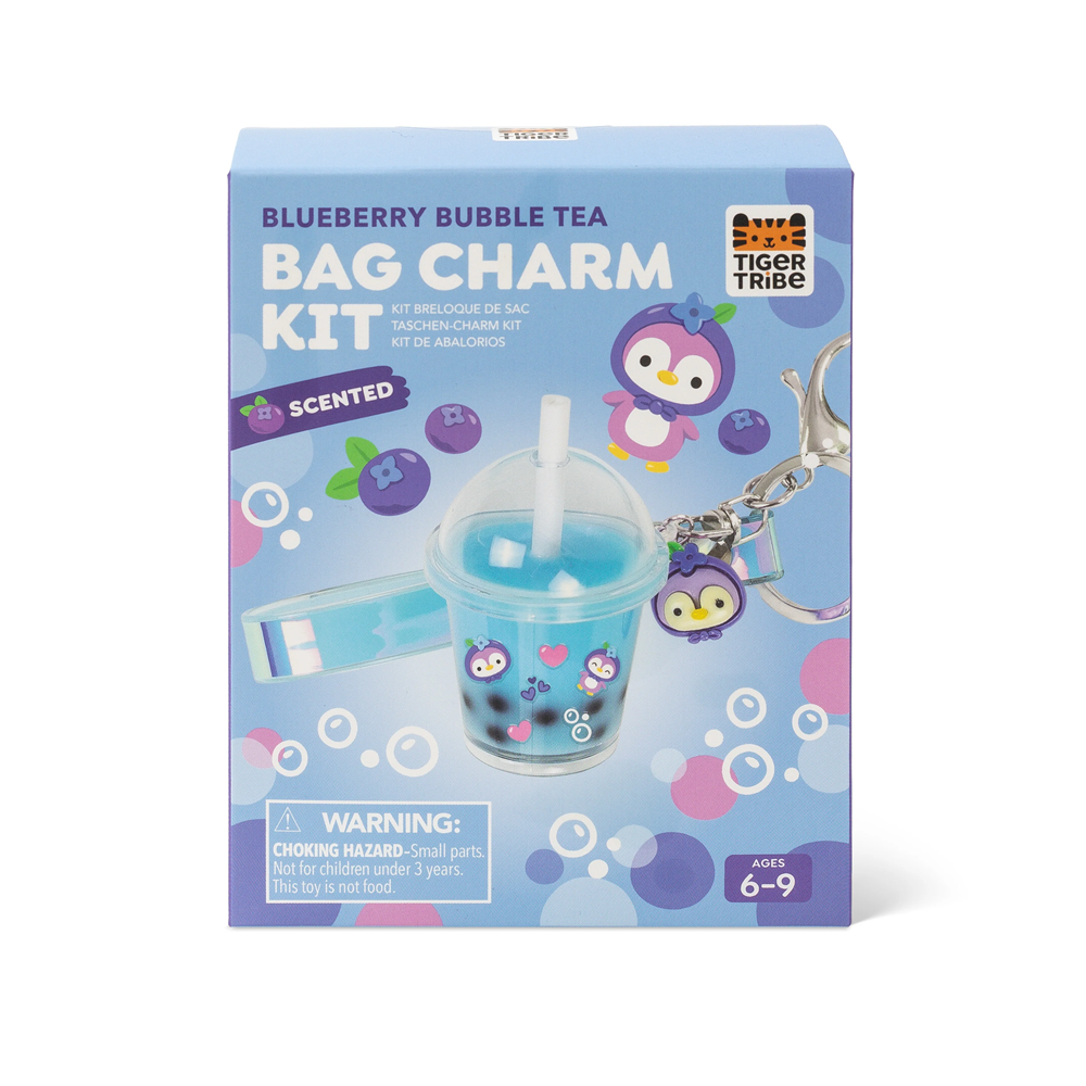 Tiger Tribe Blueberry Bubble Tea Bag Charm Kit (6+)
