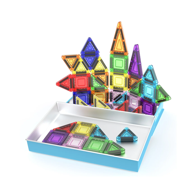 Picasso Tiles Nano Magnetic Building Tiles Construction Travel Set - 40 pcs (3+)