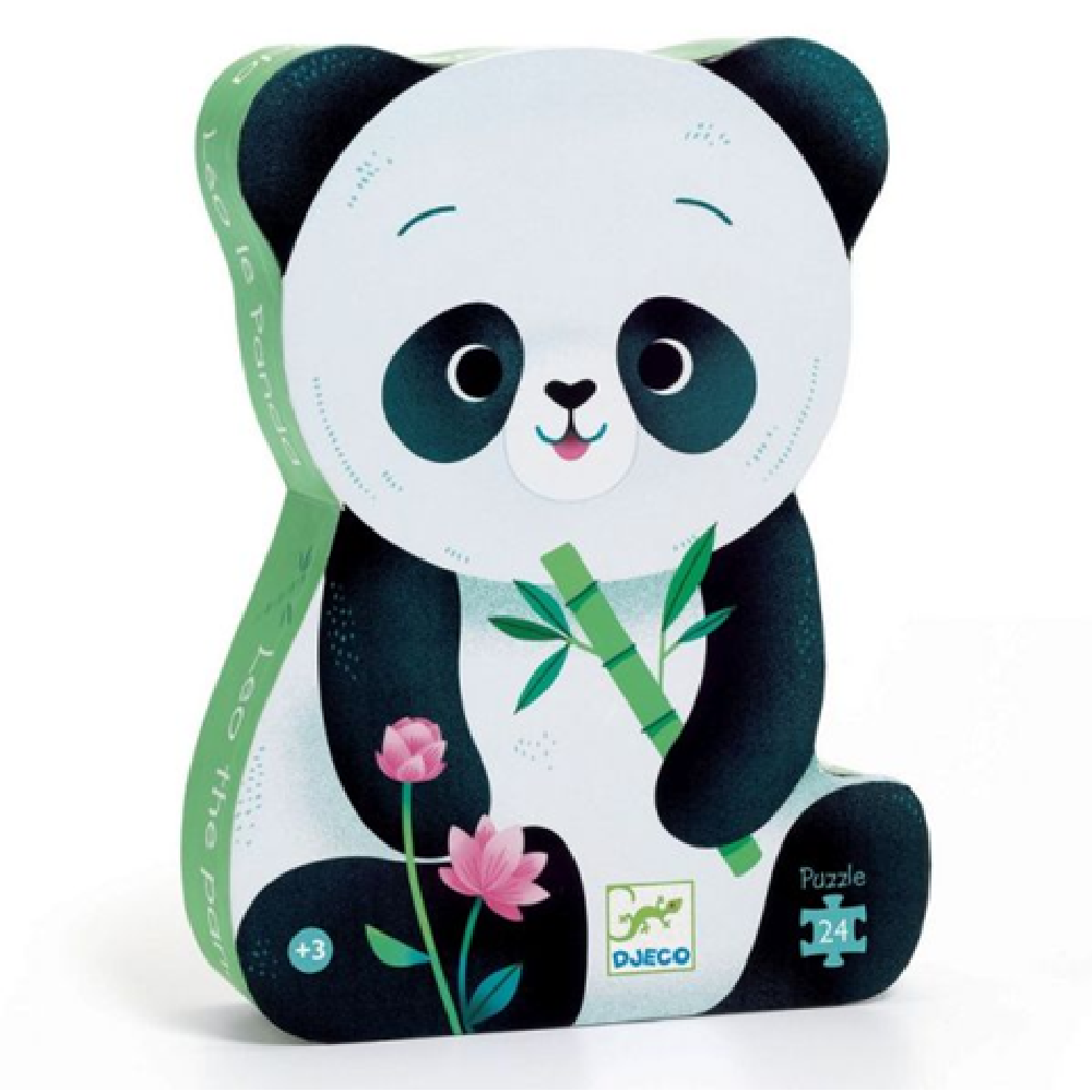 djeco Silhouette Puzzle (24 pcs) - Leo the Panda (3+)