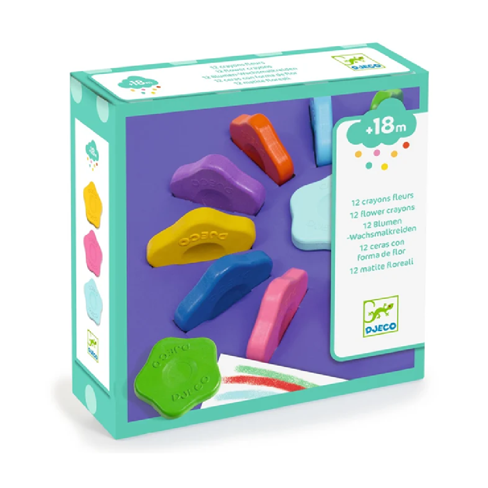 djeco 12 Flower Crayons (18m +)