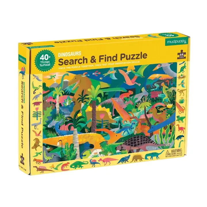 Mudpuppy mudpuppy  Dinosaurs Search and Find  (64pc puzzle) 4+