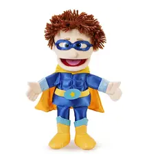 Silly Puppets Superhero boy (peach skin) 14"