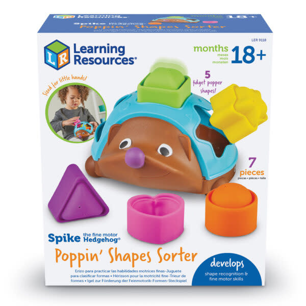 Learning Resources Spike: the Fine Motor Hedgehog Poppin' Shapes Sorter (18m+)