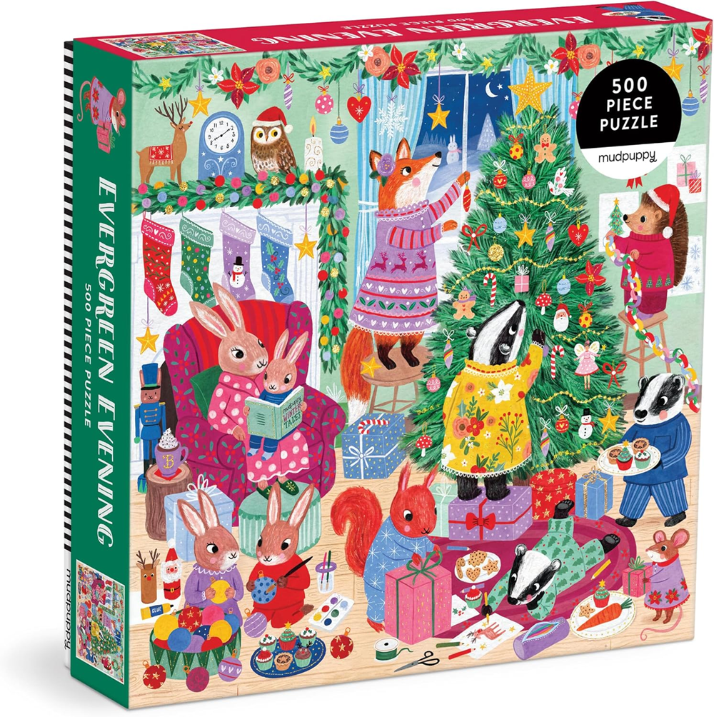 Mudpuppy Evergreen Evening - Family Puzzle (500 pieces)