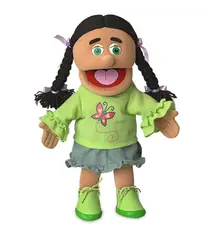 Silly Puppets Jasmine (brown skin) 14"