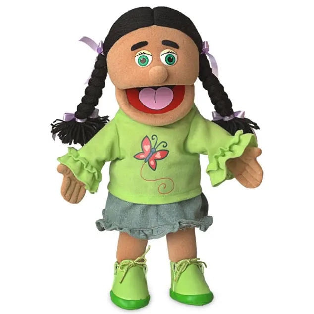 Silly Puppets Jasmine (brown skin) 14"