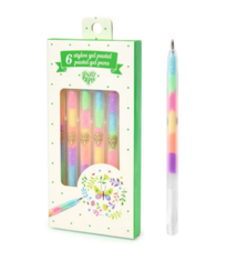 djeco 6 Pastel Rainbow Gel Pens (6+)