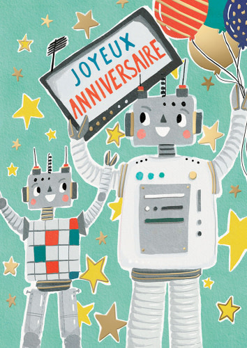 Louise Tiler Designs Joyeux anniversaire (Robot)