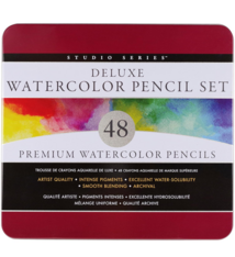 Peter Pauper Press Studio Series Watercolor Pencil Set (48 high pigment, blendable pencils)