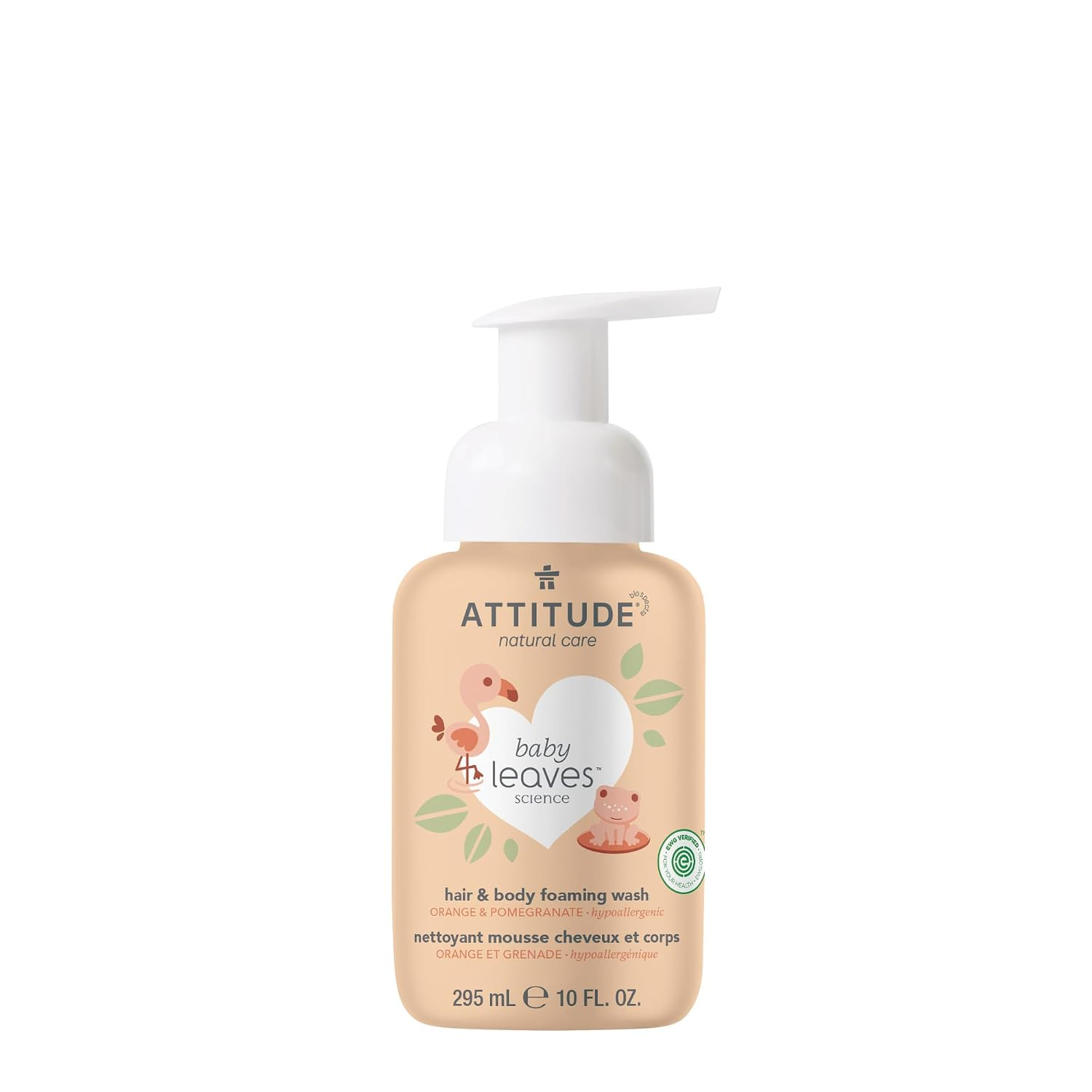 Attitude Baby Leaves hair & body foaming wash - Orange Pomegranate (295ml)