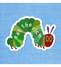 Radical Buttons Eat The Rich sticker