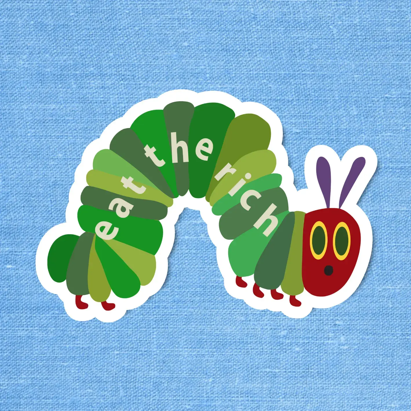 Radical Buttons Eat The Rich sticker