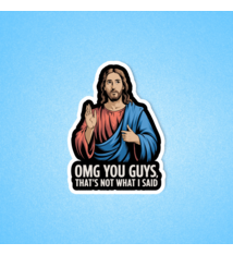 Radical Buttons OMG Guys Jesus sticker