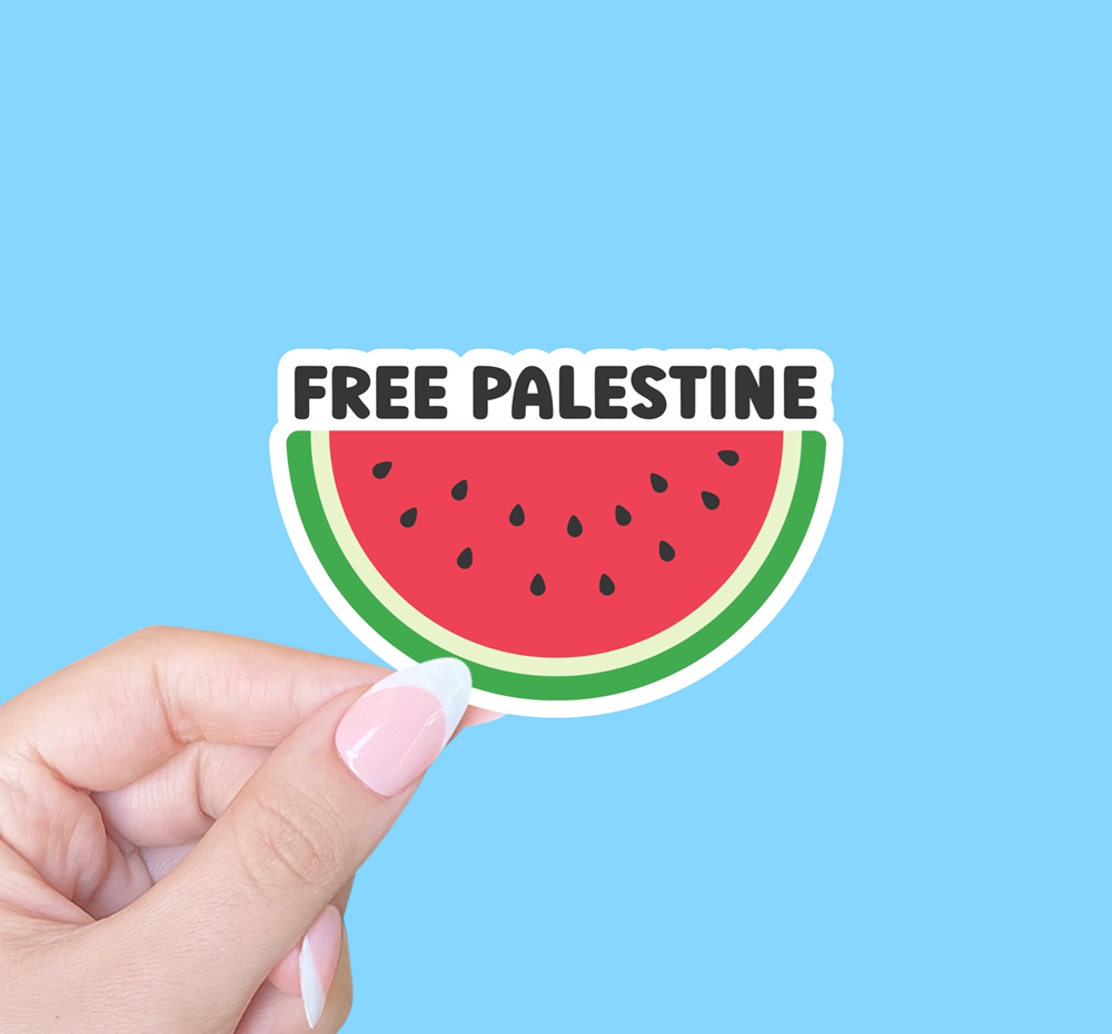 Radical Buttons Free Palestine watermelon sticker
