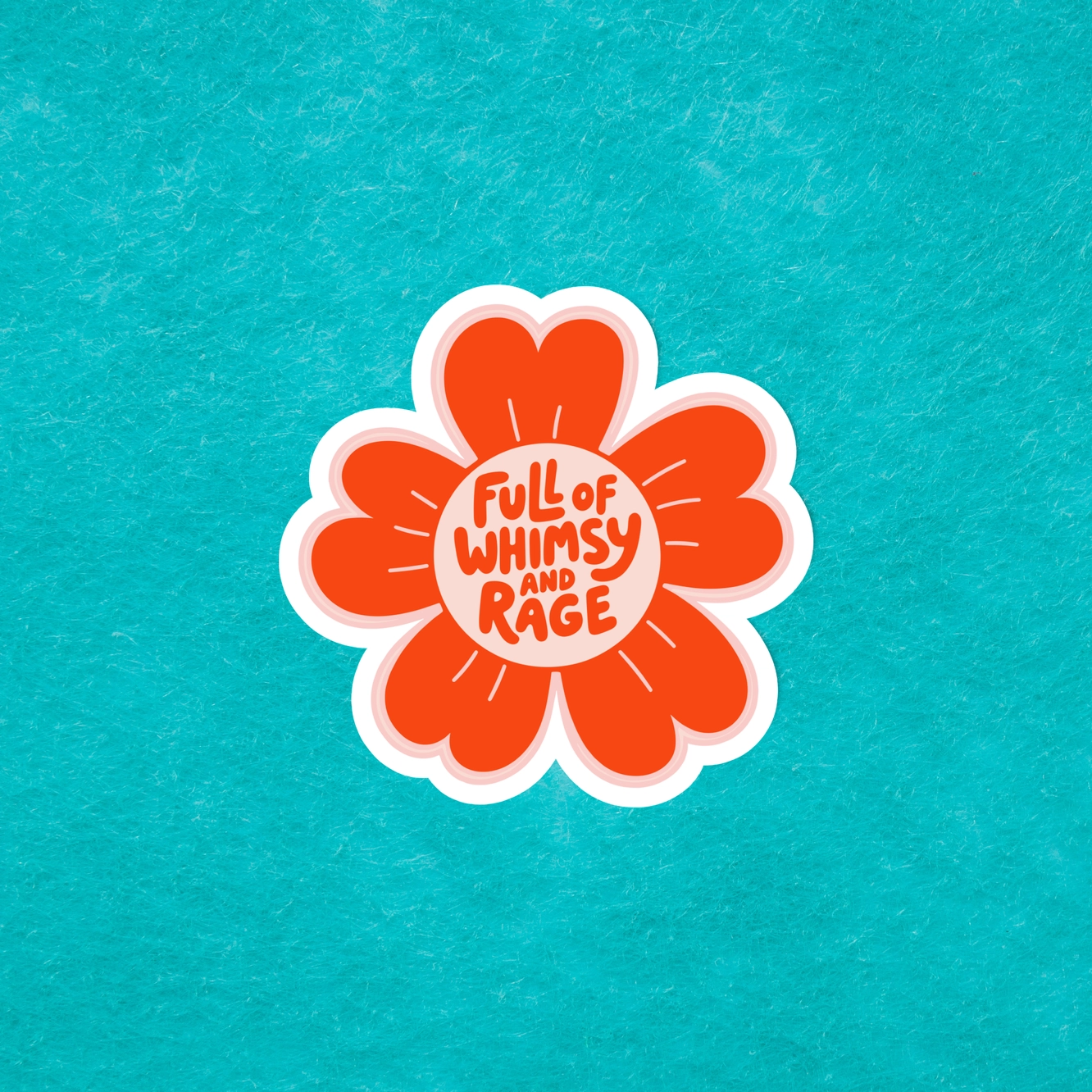 Radical Buttons Full of Whimsy and Rage sticker