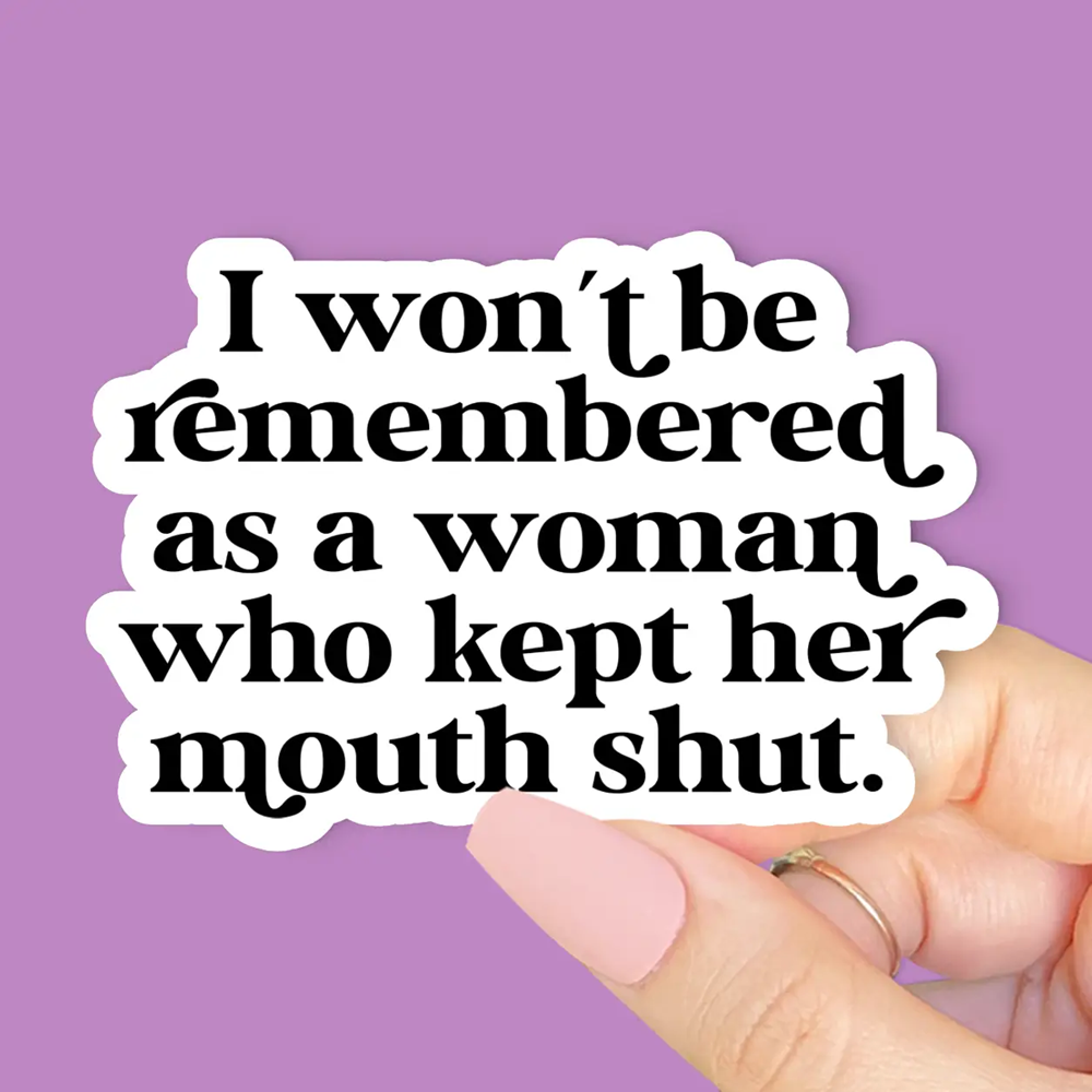 Radical Buttons I Won't Be Remembered sticker