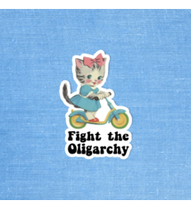 Radical Buttons Fight the Oligarchy sticker