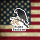 Radical Buttons Fight Fascism crow sticker