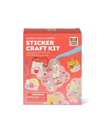 Tiger Tribe Sticker Craft Kit - Kawaii Bag Charms (6-10yrs)