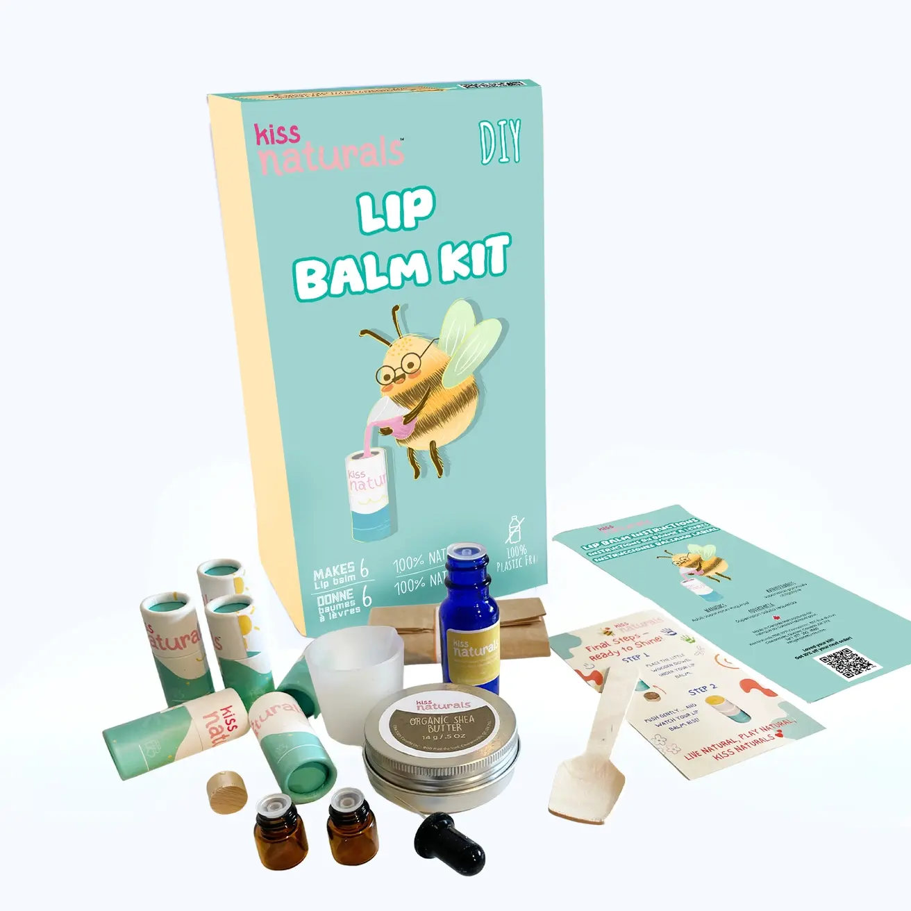 Kiss Naturals Lip Balm Kit (makes 6) (6+)