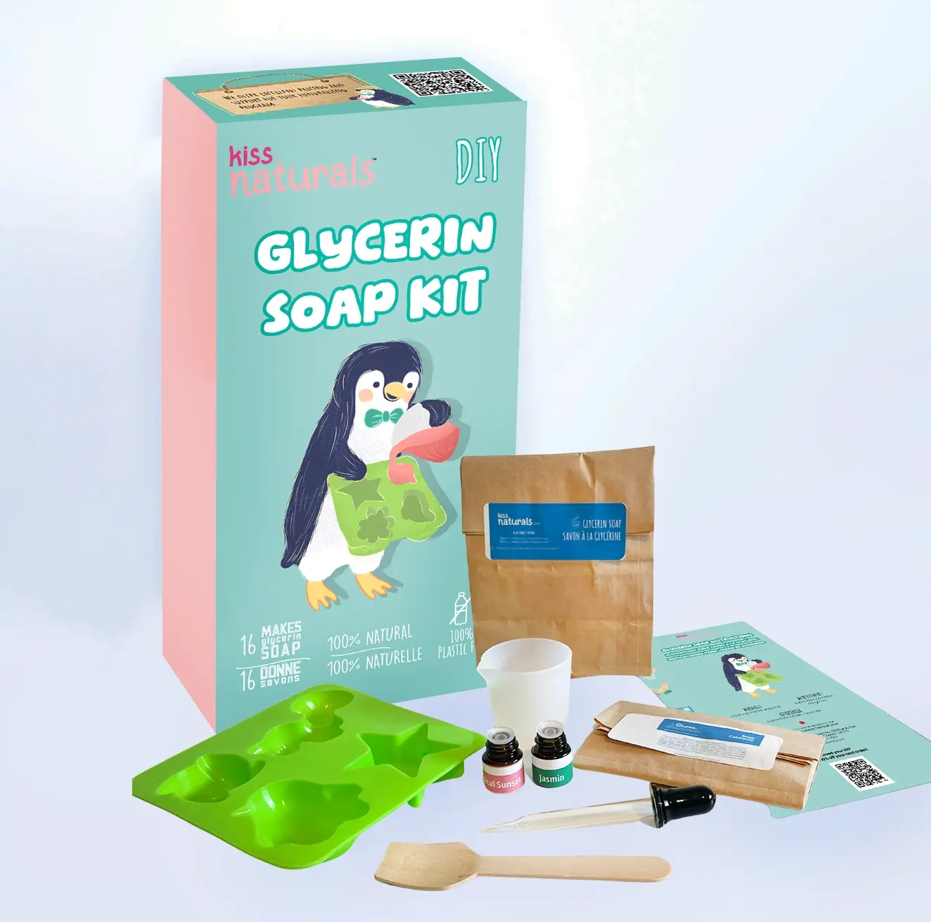 Kiss Naturals Glycerin Soap Kit (makes 6) (6+)