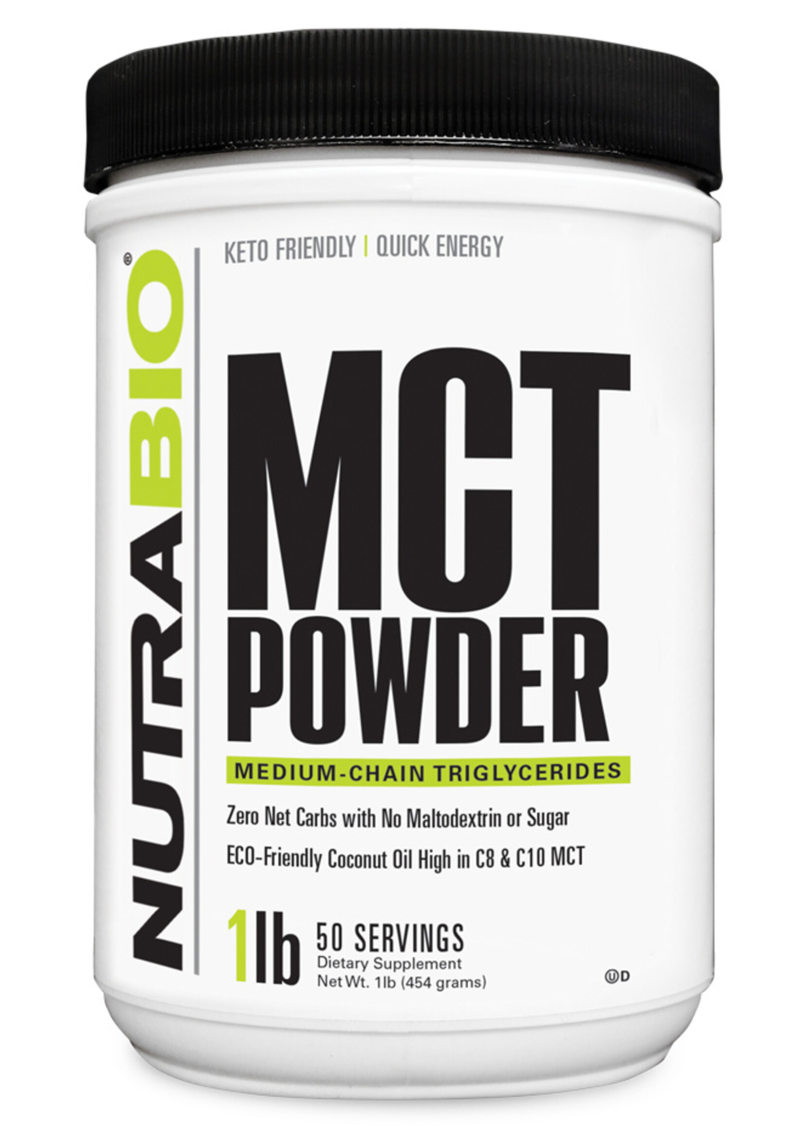 NutraBio MCT Powder - 1 Lb