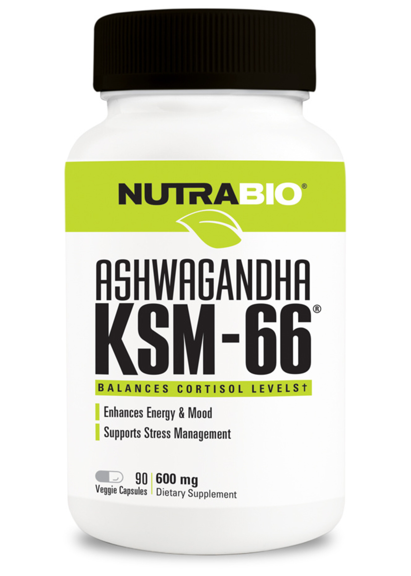 NutraBio Ashwagandha KSM-66 - 90 Caps