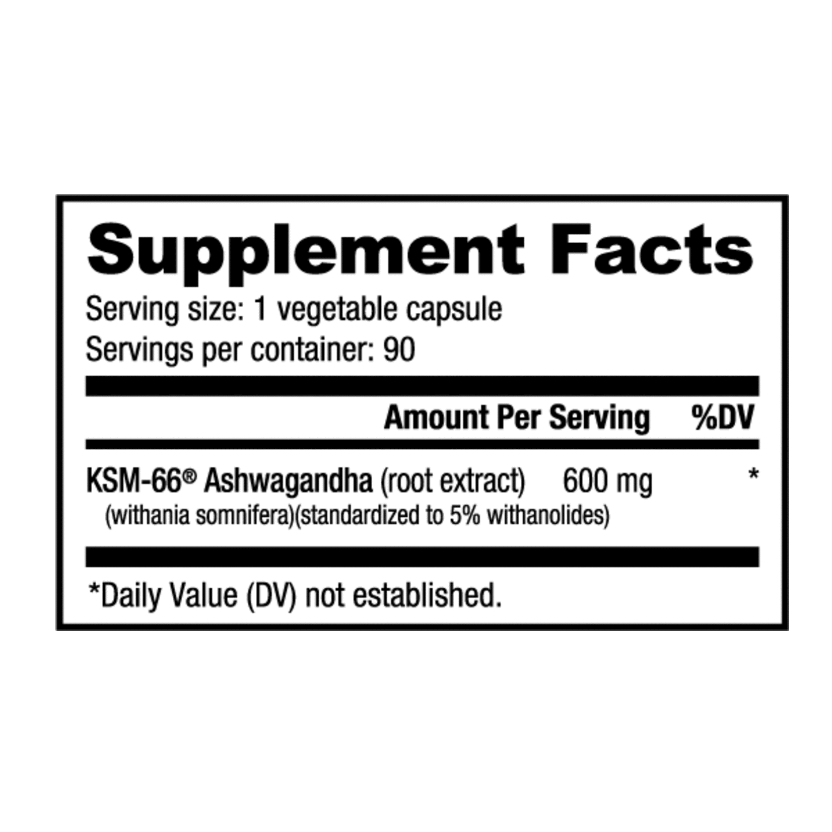 NutraBio Ashwagandha KSM-66 - 90 Caps