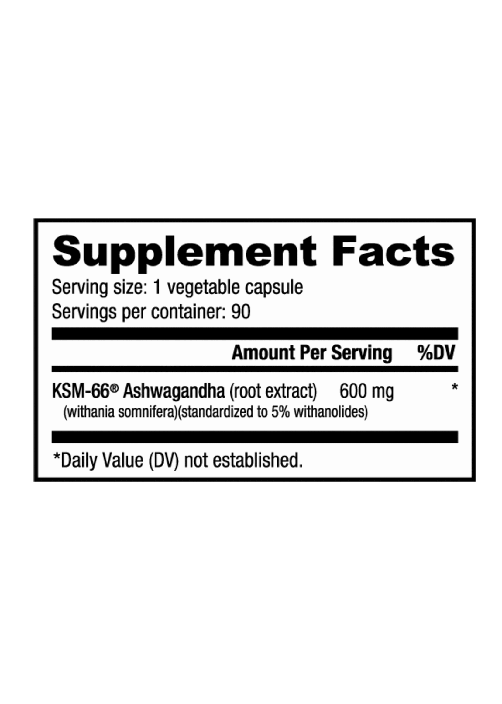 NutraBio Ashwagandha KSM-66 - 90 Caps
