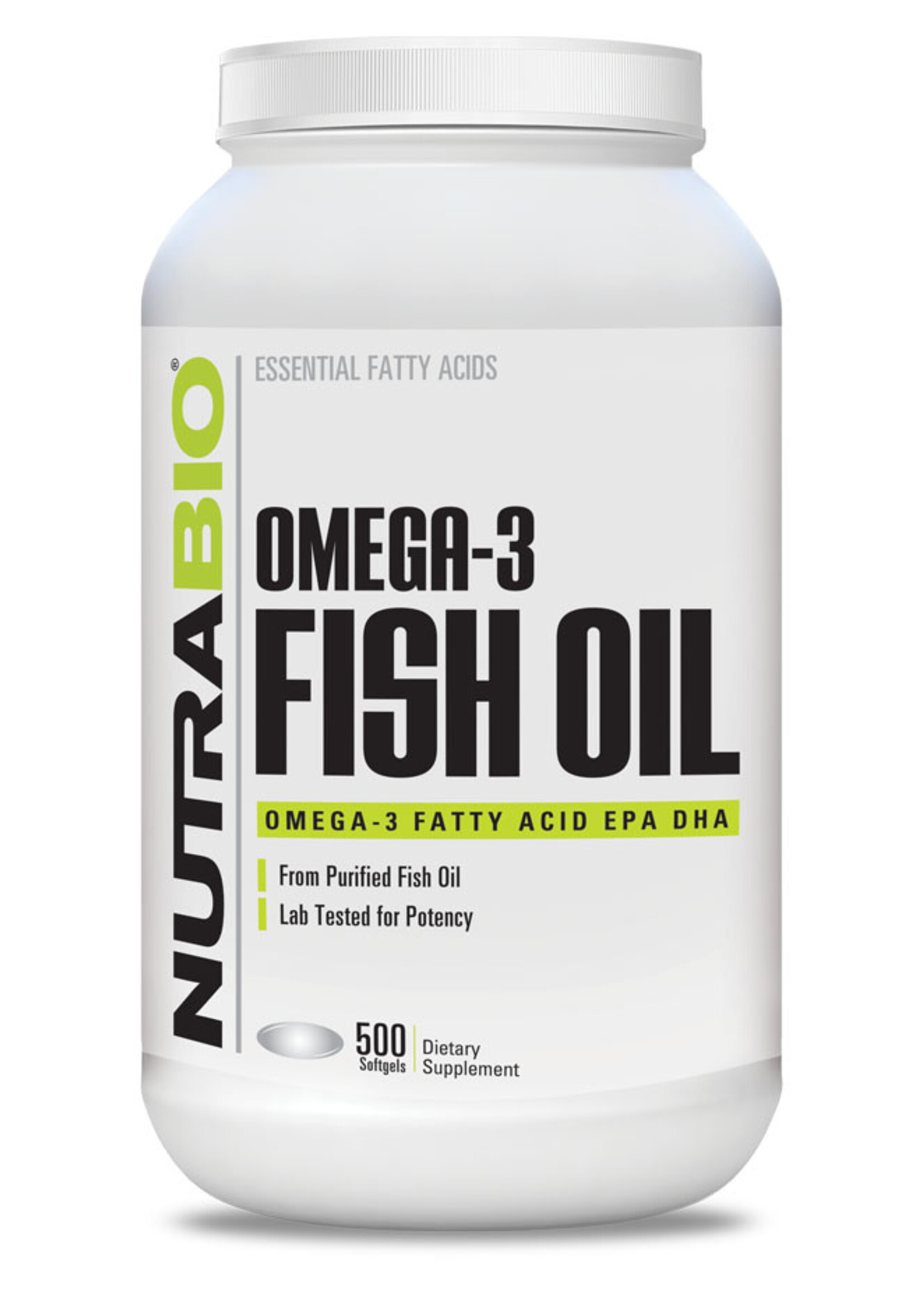 NutraBio Fish Oil - 500 Softgels