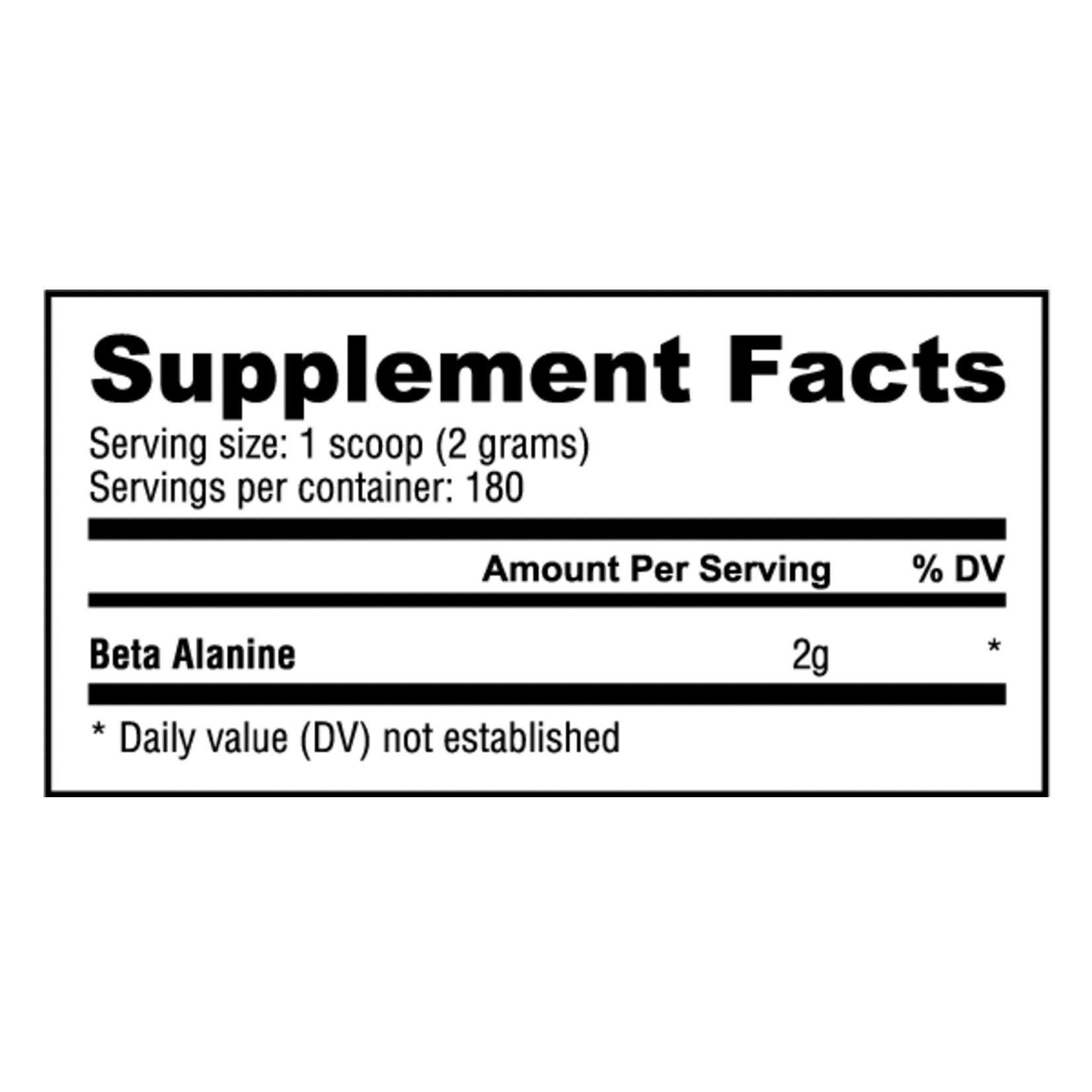NutraBio Beta Alanine 360 g