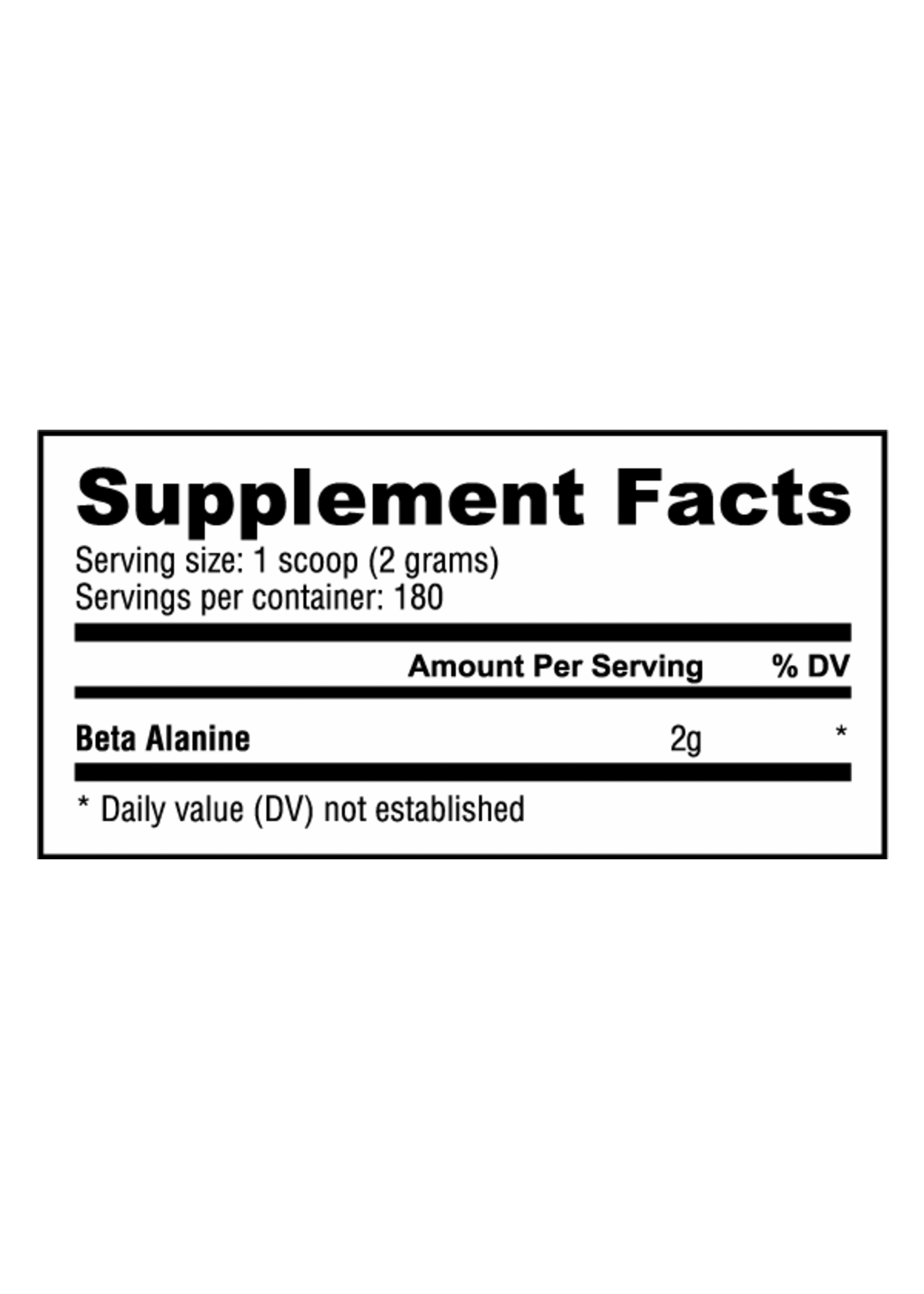 NutraBio Beta Alanine 360 g