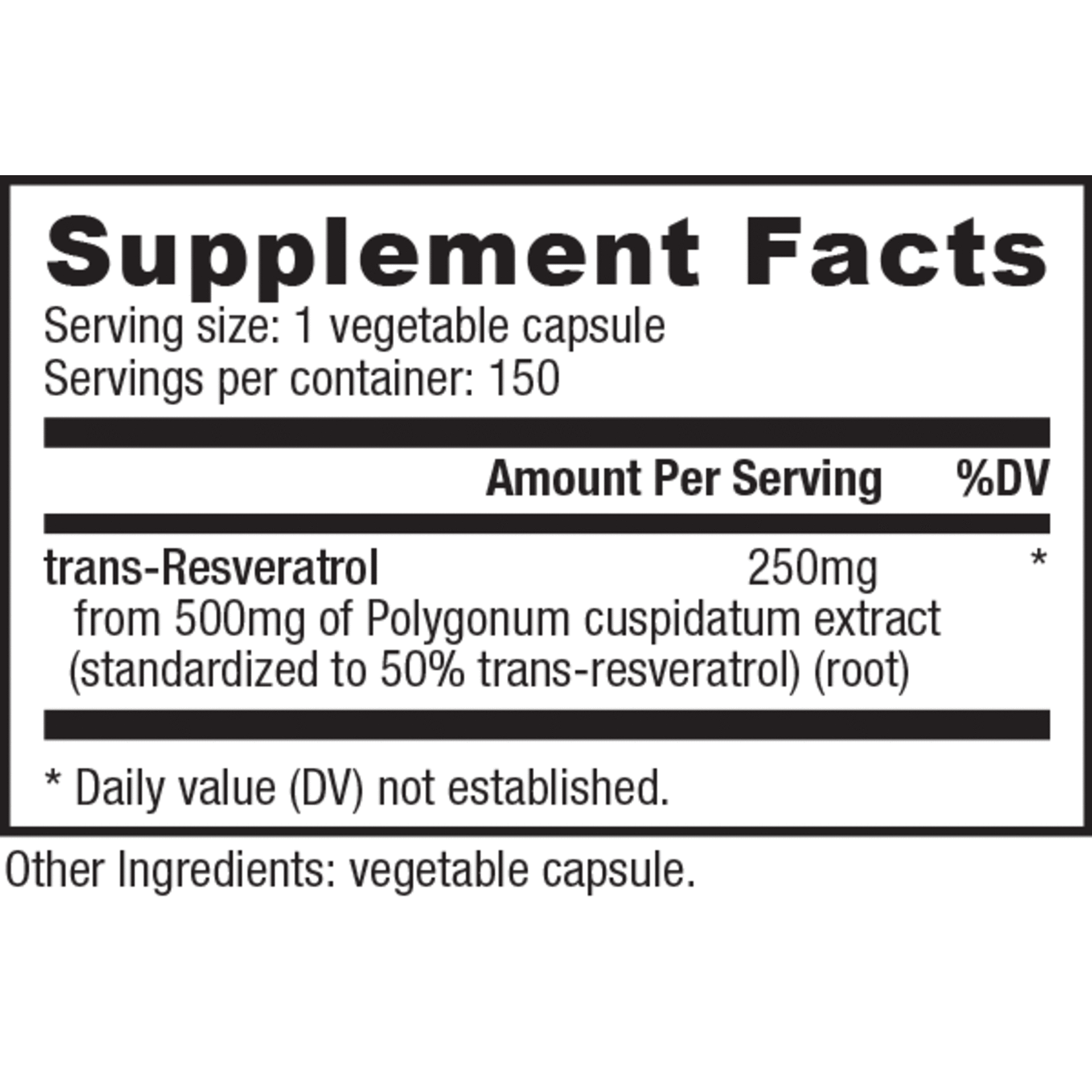 NutraBio Resveratrol 500 mg  - 90 Caps