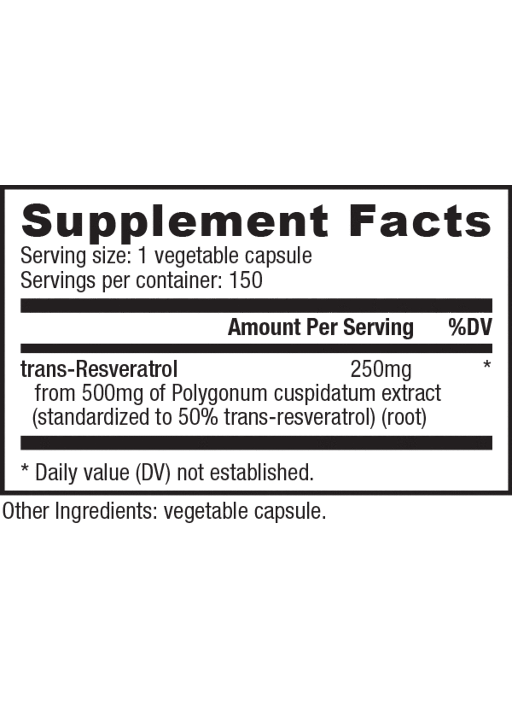 NutraBio Resveratrol 500 mg  - 90 Caps