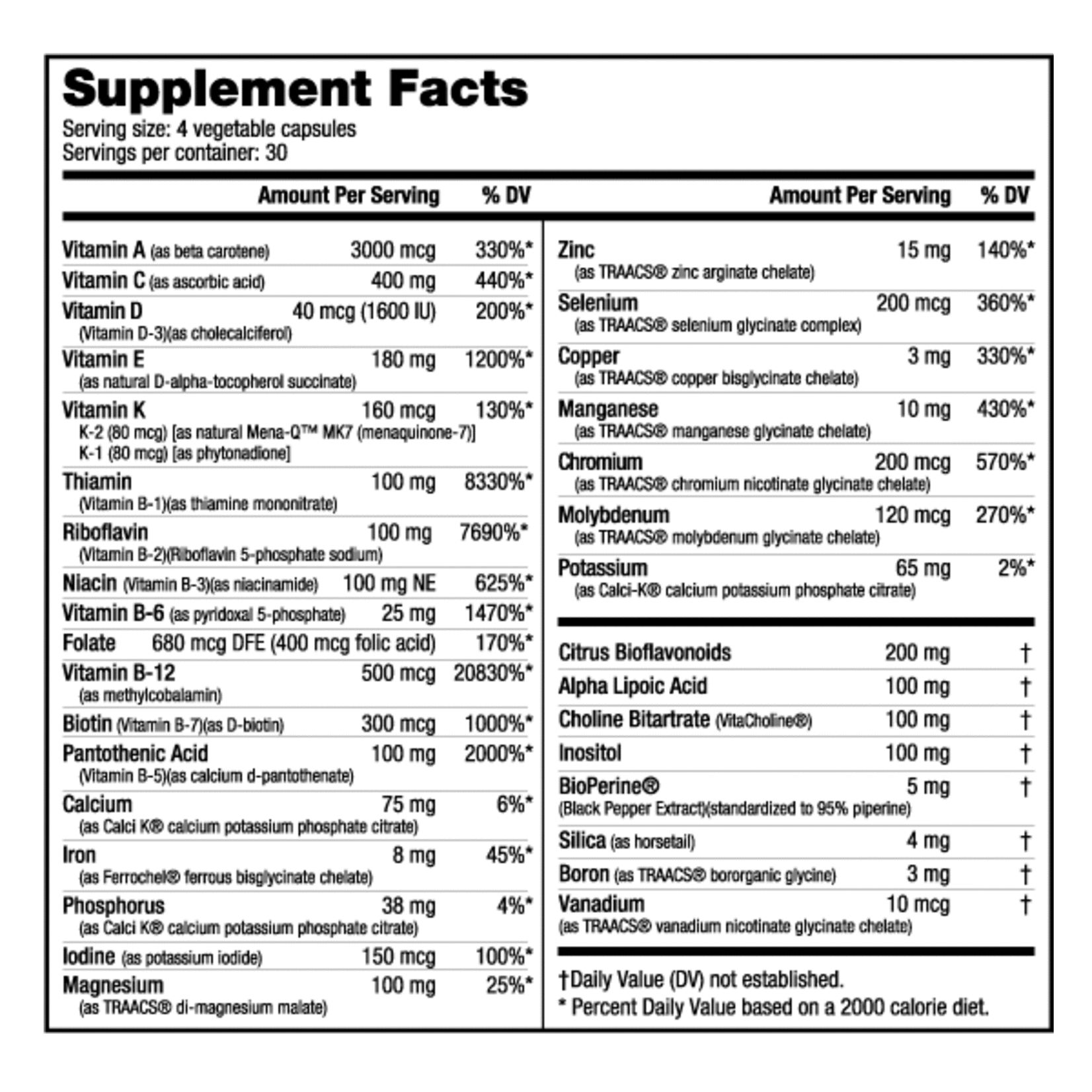 NutraBio Multivitamins