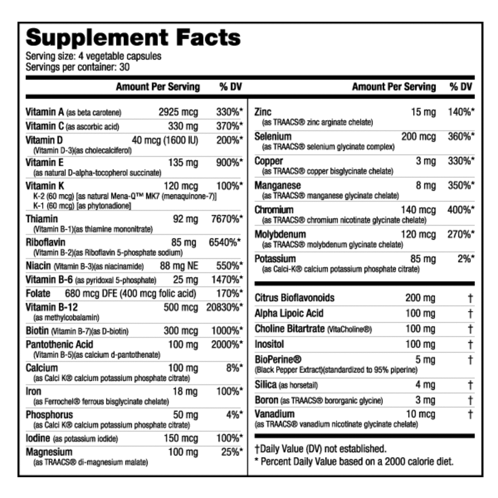 NutraBio Multivitamins