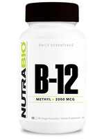 NutraBio Methyl-B12 2000mcg - 90 Caps
